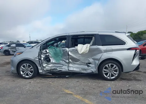 2022 Toyota Sienna Platinum из США, поврежденный, VIN 5TDERKEC8NS089685